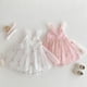 thumbnail image 3 of Vestido de princesa con tirantes para niña de 2 a 6 años, ropa para niño, vestidos de tul bordados con mangas voladoras, vestido de actuación, 3 of 6