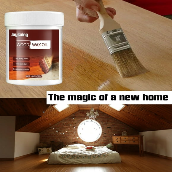 Rewenti Wood Wax Oil, Solid Wood, Transparent Color, Water - Based Wood Oil, Solid Wood Furniture Maintenance, Flooring, Outdoor Varnish, Tung Oil