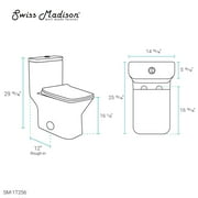 Carre One-Piece Square Toilet Dual-Flush 1.1/1.6 gpf