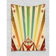 thumbnail image 1 of Vintage Rainbow Tapestry, Old Circus Carnival Advertisement Theme Stripes Stars and Fun Fair Tent, Wall Hanging for Bedroom Living Room Dorm Decor, 40W X 60L Inches, Multicolor, by Ambesonne, 1 of 2