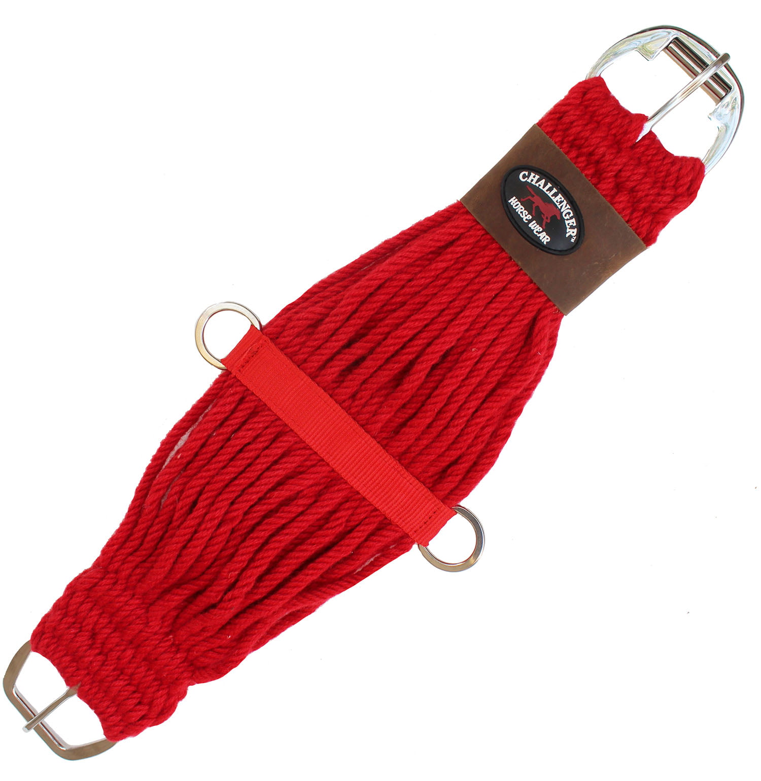 Classic Equine Horse 100% Mohair Roper Cinch Roller Buckle Soft 27 Strand Red 