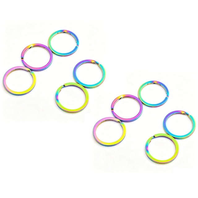 10 Piezas Anillos Aros para Llavero Aro Saltar Metálico Redondo Material Hierro con Recubrimiento Adecuado para Llaveros Fabricación