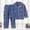w93# BU377, variant on Wuxian Children'S Boys Clothes Sets Long Sleeve Sleep Wear Button Down Cartoon Print Blouse Top And Pants Home Wear Breathable Casual Two Piece Outfits,Blue,18-24 Months