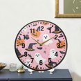 thumbnail image 4 of Yayeee Wall Clock Battery Operated 9.5" Silent Quartz Non-Ticking for Living Room Decor, Pink Halloween Ghosts, 4 of 8