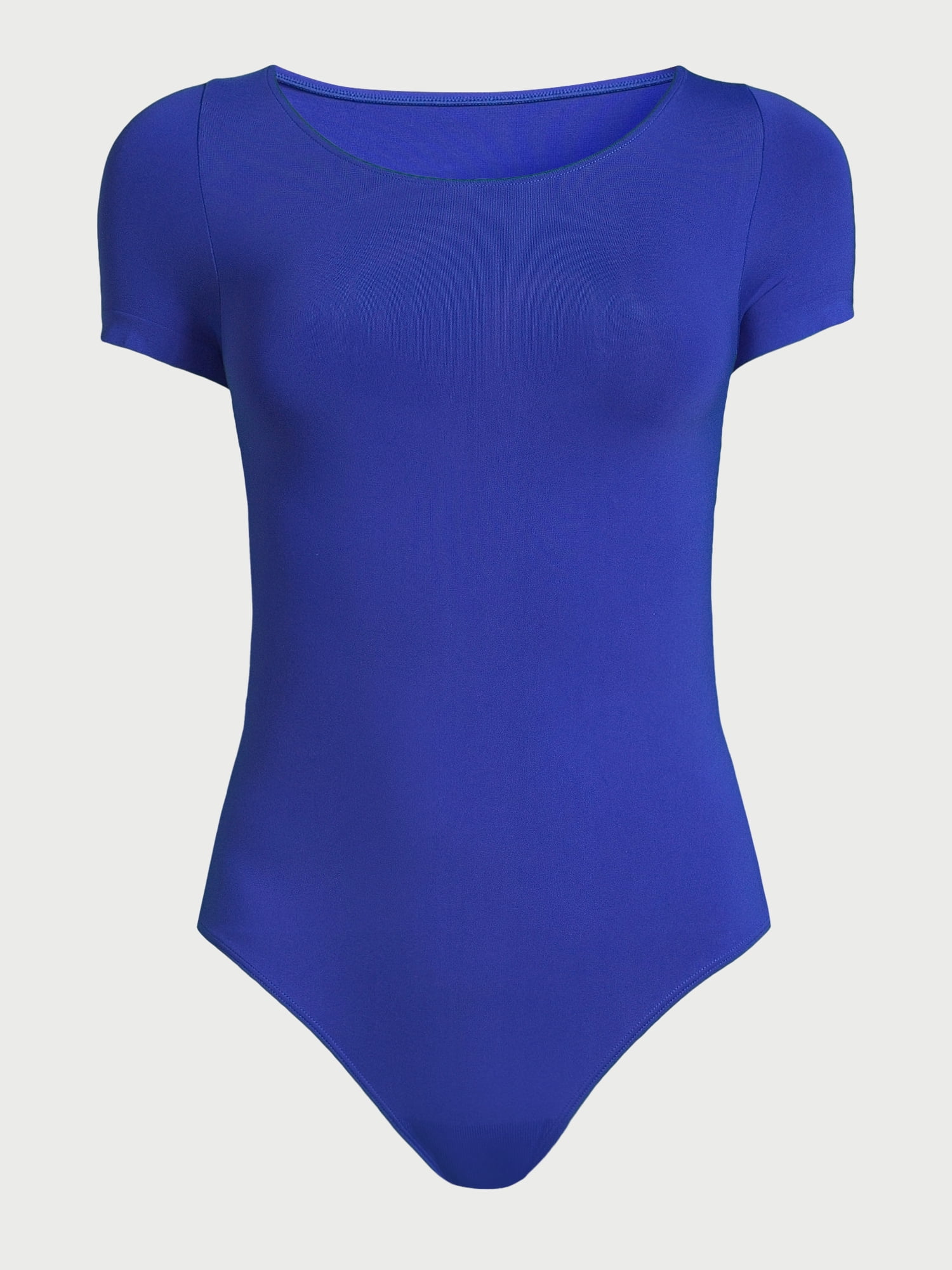 Scoop Women’s Crew Neck Bodysuit with Short Sleeves, Sizes XS-XXL