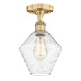 thumbnail image 3 of Innovations Lighting  Cindyrella - 1 Light 8" Semi-Flush Mount Brushed Brass/Seedy, 3 of 5
