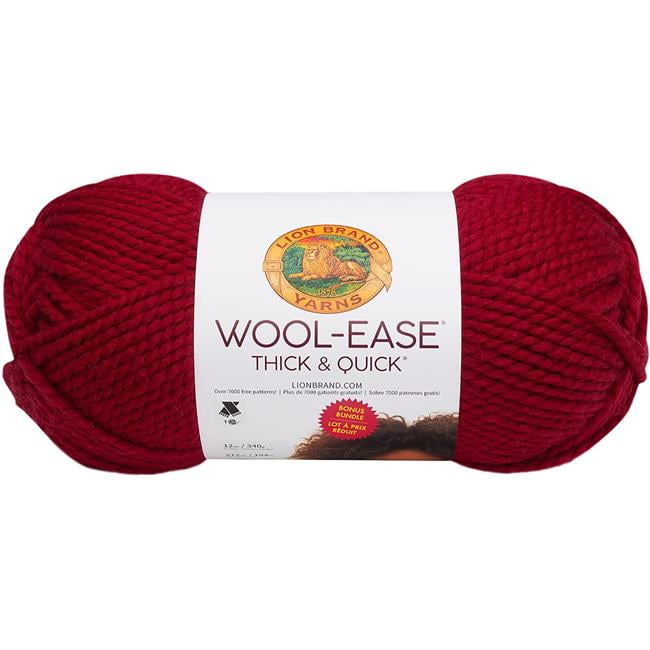 Lion Brand WoolEase Thick & Quick Bonus Bundle YarnCranberry