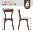 thumbnail image 6 of Dayalane Solid Wood Dining Chairs Set of 4, Mid Century Modern Kitchen Chairs with Curved Open Back, Farmhouse Style for Dining Room, Living Room,Walnut, 6 of 11