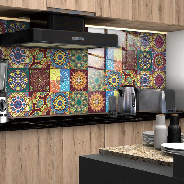 Pegatinas De Pared Autoadhesivas Diy Azulejo Baño Cocina Mandala Calcomanía (Ts278)