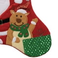 thumbnail image 5 of Northlight 20.5" Red and White Glittered Santa Claus and Reindeer Christmas Stocking, 5 of 7