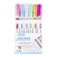 thumbnail image 2 of Fufafayo 2Pcs Teen Handbook Pen Double Ended Roller Pen, Wave Marking Fluorescent Pen for Journaling, Multi Functional Stationery for Study Office, 6 Pack Floral Pattern Pens, 2 of 6