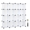 thumbnail image 2 of SONGMICS Armario Modular, Armario con 16 Cubos, Zapatero Modular, 31 x 123 x 123 cm, Estante de Plástico PP, Blanco, 2 of 5