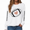 thumbnail image 2 of Towmus Women's 2025 Autumn Winter Casual Rugby Printed Crewneck Sweatshirt Long Sleeve Loose Pullover Tops, 2 of 6