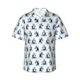 thumbnail image 1 of Balery Skiing Penguin Funny Camisas hawaianas de manga corta para hombre, camisas playeras de corte holgado, camisas de vacaciones con botones,Medium, 1 of 7