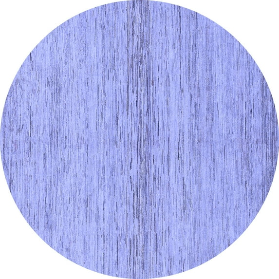 Ahgly Company Indoor Round Abstract Blue Modern Area Rugs, 7' Round