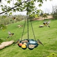 thumbnail image 3 of RUIG Large Hanging Platform Bird Feeder Weatherproof Durable, Recycled Plastic Tray with Metal Mesh, Easy Clean Outdoor Feeder for Cardinals Bluebirds Wild Birds, 3 of 8