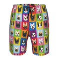 thumbnail image 3 of Fotbe Colorful Bulldog Trajes de Baño Estampados para Hombre, Shorts de Verano de Secado Rápido, Ropa de Playa, Bañadores-Medium, 3 of 6