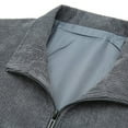 thumbnail image 4 of HOOMEUMY Mens Corduroy Jacket Workout Long Sleeve Clothes Fashion 2025 Trendy Classic Solid Coat Stand Collar Jacket Pockets Design Casual Dark Gray XL, 4 of 4