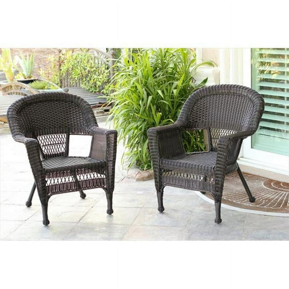 Jeco  Espresso Wicker Chair