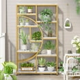 thumbnail image 2 of Bookshelf Modern 5 Tier Etagere Bookcase, Freestanding Tall Bookshelves Display Shelf Storage Organizer with 9-Open Storage Shelf for Living Room, Bedroom, Home Office, 2 of 5