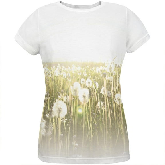 Field Of Wishes Dandelions All Over Womens T Shirt Multi LG