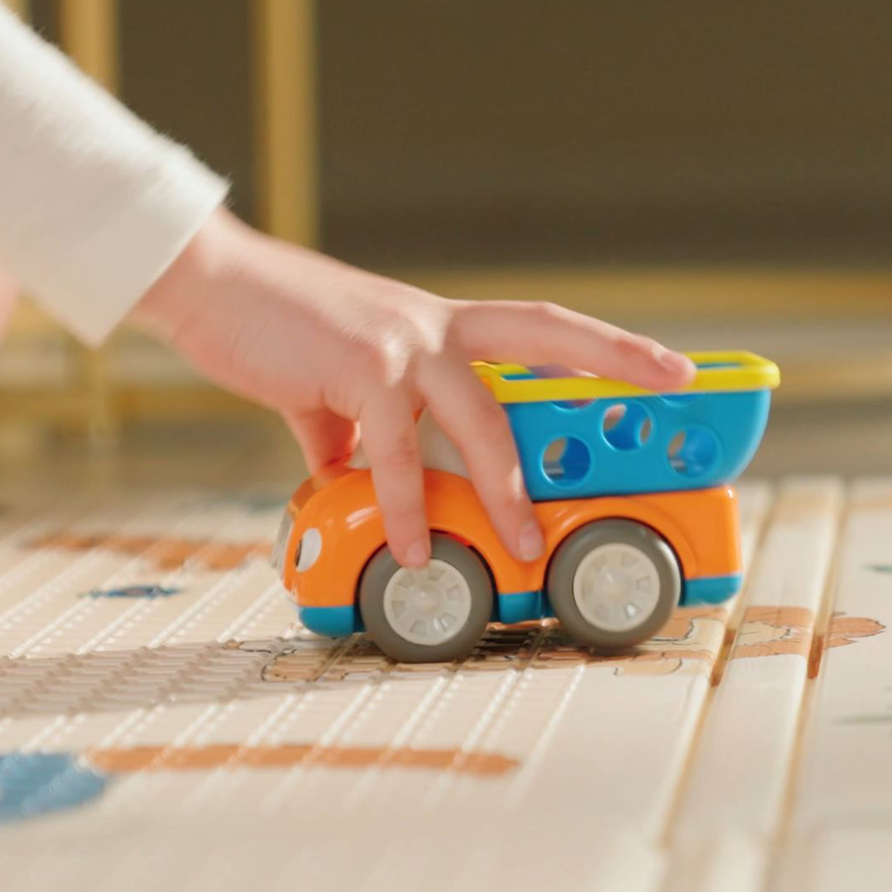 Nuby Play Pals Vehicle Rattle Toy for Babies, Dump Truck Design