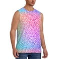 thumbnail image 2 of Easygdp Colorful Glitters Men's Breathable Tank Tops Sleeveless Sporty T Shirts for Basketball, Mountaineering, Bodybuilding -X-Large, 2 of 8