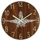 thumbnail image 2 of Reloj de pared moderno 12 '' Sin tictac Relojes de noche Barrido silencioso Resplandor en 30 cm para decoración Avión Macarena reloj de pared, 2 of 7