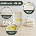 thumbnail image 2 of FPN Compostable Clamshell Takeout Boxes 6x6 Inch – 75 Pack To Go Containers for Food | Heavy-Duty Biodegradable Disposable Food Containers, Microwave Safe Meal Prep & Restaurant Take Out Boxes, 2 of 9