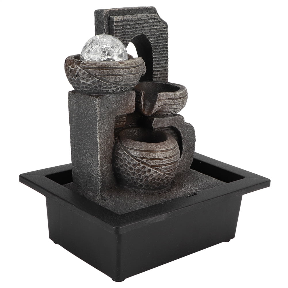 Khall LED Desktop Fountain, Indoor Tabletop Water Fountain Ornament
