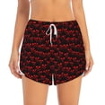 thumbnail image 2 of Hirioo Red Skulls 4 for Women's Double Layer Athletic Shorts High-Performance Gym Shorts with Inner Pocket, Elastic Waistband-X-Large, 2 of 7