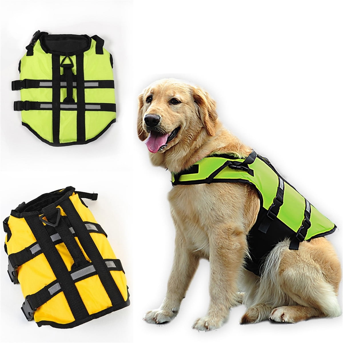 Bright Color Dog Life Jacket Adjustable Pet Life Vest Dogs Swimming