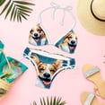 thumbnail image 6 of Corgi Dog Swimsuit Women Bikini Set with Detachable Sponge and Adjustable Strap, Two-Pack, Beach Pool Vacation., 6 of 6