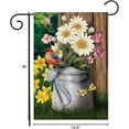 thumbnail image 5 of Spring Jubilee Floral Garden Flag Watering Can Birds 18" x 12.5", 5 of 10