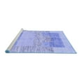 thumbnail image 2 of Ahgly Company Machine Washable Indoor Round Abstract Blue Modern Area Rugs, 4' Round, 2 of 4