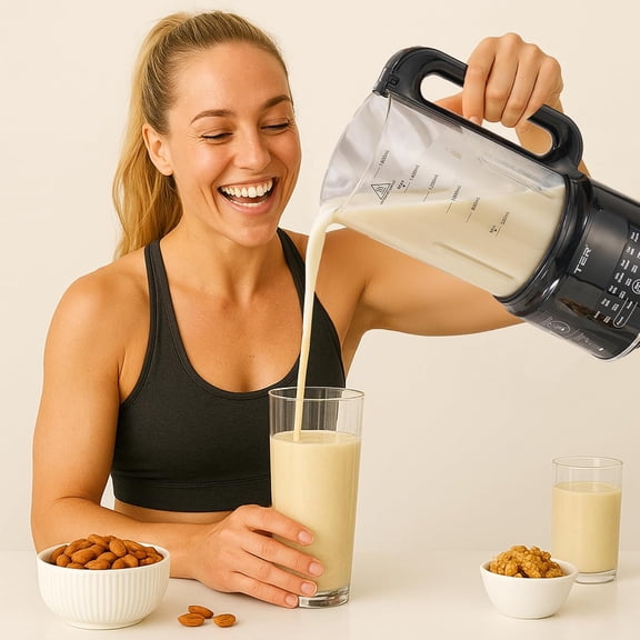50OZ Nut Milk Maker Machine,  10-in-1 Soy Milk Maker for Almond/Oat/Soy Milk, Juice, Milkshake, Rice Paste, Auto Clean/24H Preset Time/12H Keep Warm, with 7 Accessories, Black