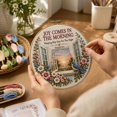 thumbnail image 4 of Cross Stitch Kit with Pre-Printed Fabric and Round Wooden Hoop, Complete Diy Set, Floral Bird Design, for Beginners and Adults, Craft Decoration, 4 of 5