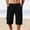 Black, variant on Eltusu Men's Workout Shorts, Below the knee Zipper Pockets Elastic Waist Drawstring Hiking Shorts Navy Size L