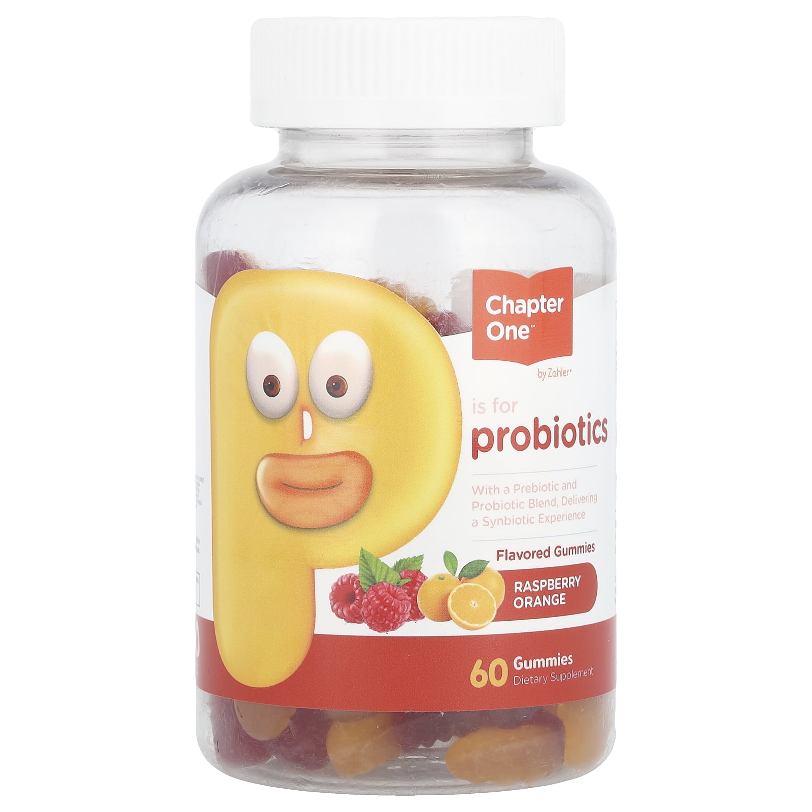 Chapter One Probiotic Gummies, Raspberry Orange, 60 Gummies, 500 mg, Probiotic, Probiotics, Probiotic Supplement, Probiotic Capsules