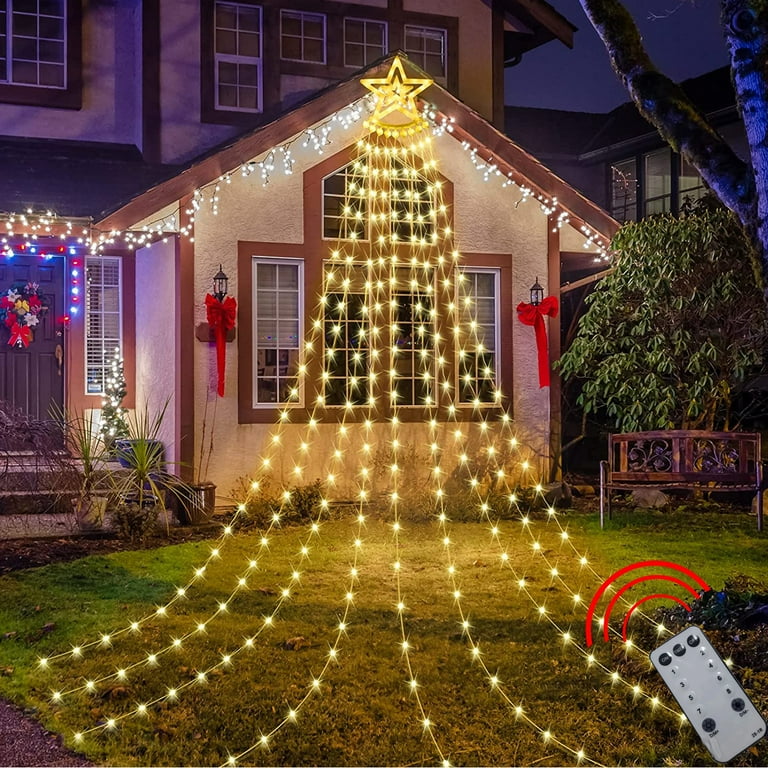 Christmas Decorations Outdoor Star String Lights 344 LED 8 Modes