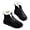 Black, variant on Autumn and Winter Student Snow Boots Women's Short Boots Snow Boots lace-up Flat-Heeled Korean Fashion Cotton Shoes