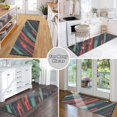 thumbnail image 6 of Yayeee Runner Rug for Bedroom 2'x6' Machine Washable Hallway Non Slip Mat, Red Abstract Lines, 6 of 8