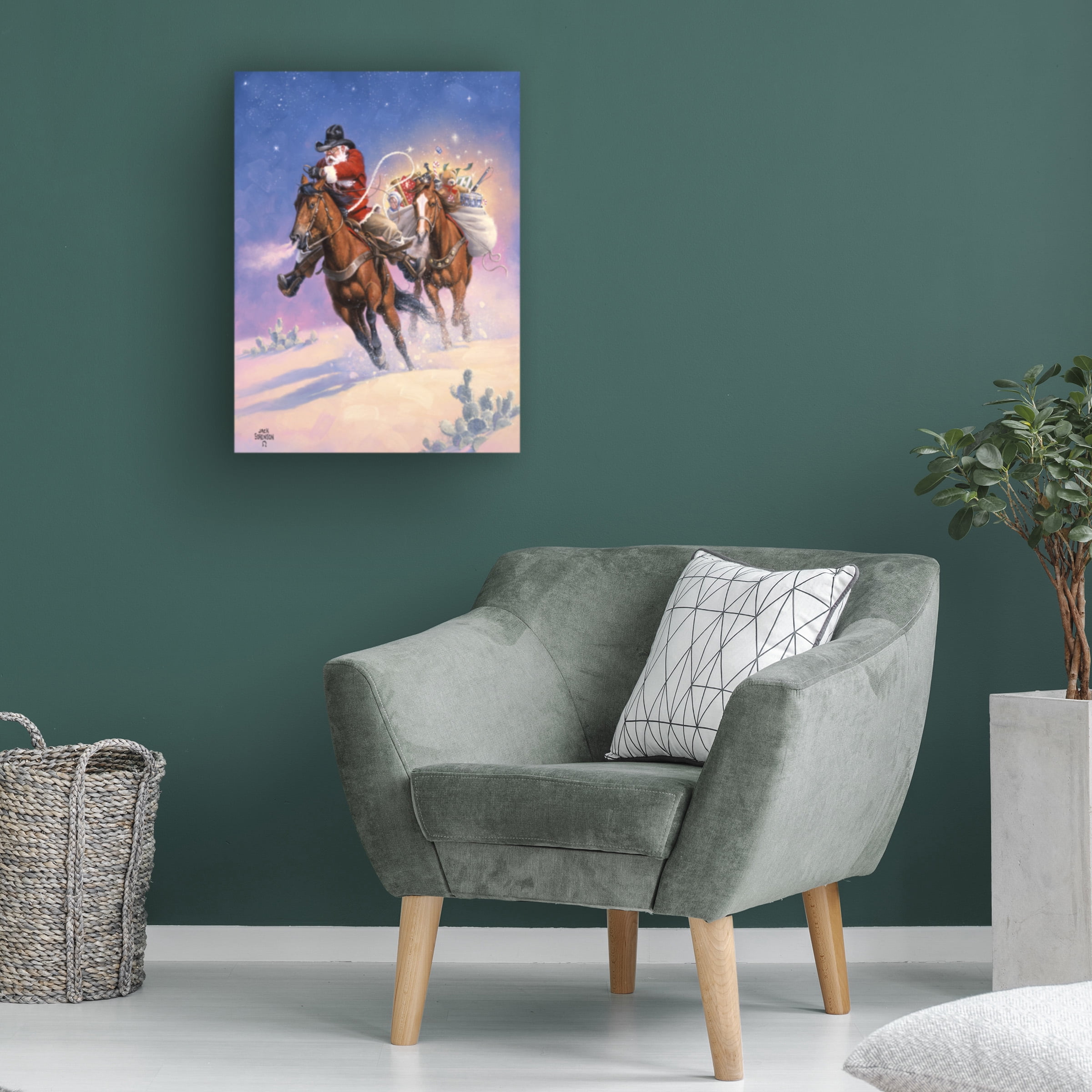 Jack Sorenson 'Santas Big Ride' Canvas Art