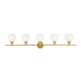 thumbnail image 3 of Collier 5 light Brass and Frosted white glass Wall sconce, 3 of 5