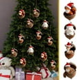 thumbnail image 6 of Fwttom Christmas Animal Acorn Ornaments - Adorable Forest Creatures Cozy Rest, 2D Flat Hanging Holiday Vacation Party Christmas Decorations, Lovely Gift for Family Friends, 6 of 7