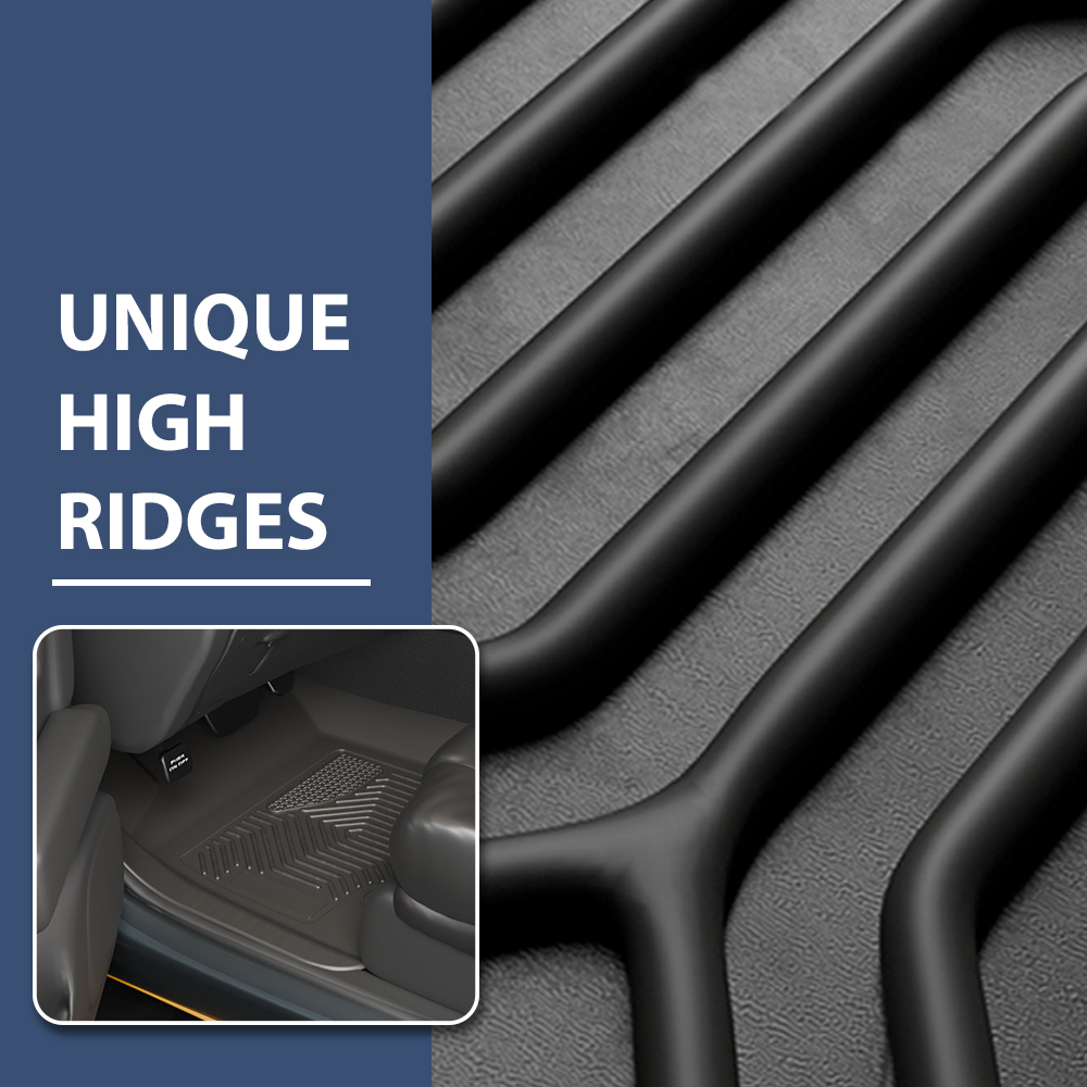 6Pcs Floor Mats & Cargo Liner TPE Fit For 2017-2023 Tesla Model 3 All Weather Heavy Duty Custom Fit Liners