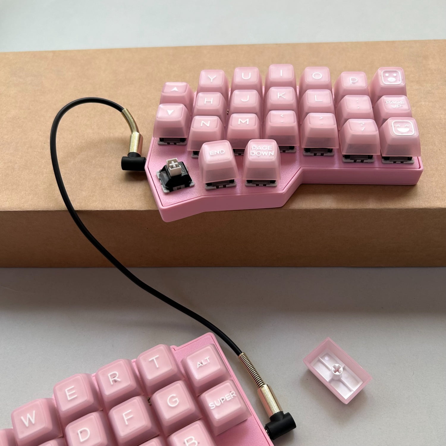 Corne V4 Split Keyboard with Keycaps and Switches Included, Hot-Swappable Ergo Design, RGB Backlight