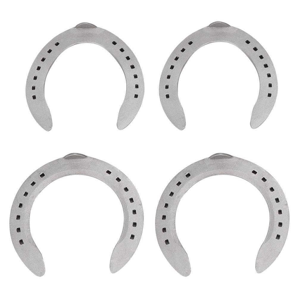 Herwey Horseshoe,4Pcs Aluminium Alloy Horseshoe Kit Horse Riding Tool