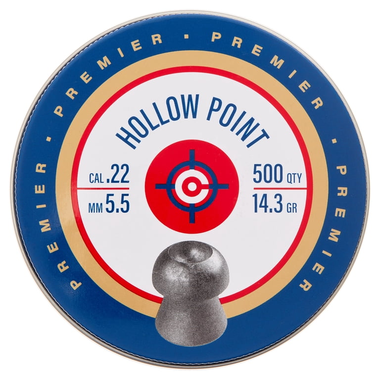 Crosman Premier Hollow Point Pellets, .22 Cal., 14.3 Gr., 500ct