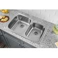 thumbnail image 2 of Drop-In 33-1/8 in. 60/40 Bowl 20 Ga. Stainless Steel Kitchen Sink, 2 of 2